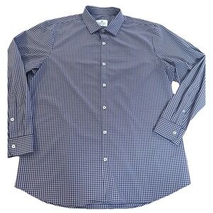 Mizzen Main Shirt Mens XXL Trim Fit Button Up Office Business Casual Gingham